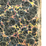 One Beautiful Page of Early 19th Century Hand-marbled Paper (Ledger Cover)