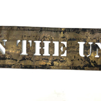 Very Long Antique Made in the United States Brass Stencil