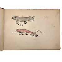 Emil Gottlieb's 1940s School Notebook with Excellent Drawings