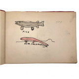 Emil Gottlieb's 1940s School Notebook with Excellent Drawings