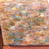 Vernacular Structures in Marvelous Palette, Unsigned Oil on Masonite Painting