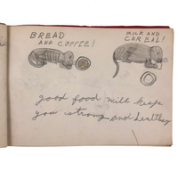 Emil Gottlieb's 1940s School Notebook with Excellent Drawings