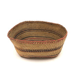 Lovely Antique Makah Nootka Northwest Coast Open Rim Beargrass and Cedar Bark Basket