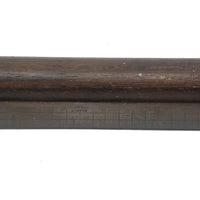 Beautiful 19th C. 14 Inch Rolled Handle Ruler, C.E Gibbs, Boston