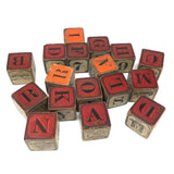 Slightly Mixed Set of c. 1870s Hill's Alphabet and Animal Blocks (15)