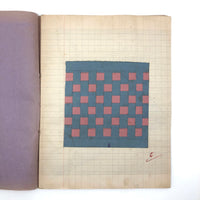 1941-42 French Froebel-esque School Notebook Full of Cut Paper Designs