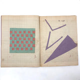 1941-42 French Froebel-esque School Notebook Full of Cut Paper Designs