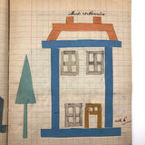 1941-42 French Froebel-esque School Notebook Full of Cut Paper Designs