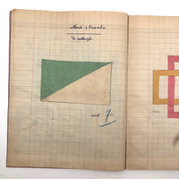 1941-42 French Froebel-esque School Notebook Full of Cut Paper Designs