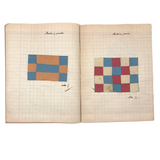 1941-42 French Froebel-esque School Notebook Full of Cut Paper Designs