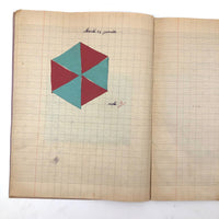 1941-42 French Froebel-esque School Notebook Full of Cut Paper Designs