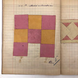 1941-42 French Froebel-esque School Notebook Full of Cut Paper Designs