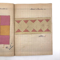 1941-42 French Froebel-esque School Notebook Full of Cut Paper Designs