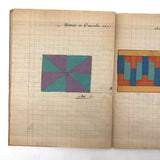 1941-42 French Froebel-esque School Notebook Full of Cut Paper Designs