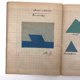 1941-42 French Froebel-esque School Notebook Full of Cut Paper Designs