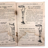 Late 19th C. G.W. Flavell & Bro. Philadelphia Catalogue of Braces, Pessaries, Elastic Stockings and Much More