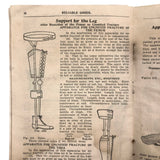 Late 19th C. G.W. Flavell & Bro. Philadelphia Catalogue of Braces, Pessaries, Elastic Stockings and Much More