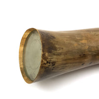 19th C. Carved Powder Horn of Samuel D. Lane, Hampton, New Hampshire, with Handwritten Text