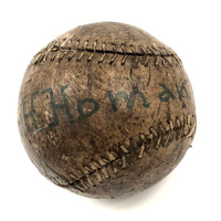 A.H Homan's Late 19th C. Hand-stitched Leather Softball