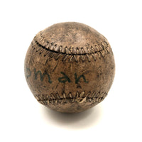 A.H Homan's Late 19th C. Hand-stitched Leather Softball