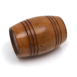 Lovely 19th C. Treen Barrel Shaped Box