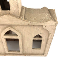 Folk Art White Painted Church with Removable Roof