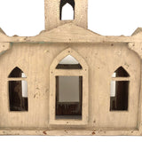 Folk Art White Painted Church with Removable Roof