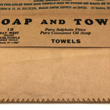 1920s Best Way Soap + Towels Wash Up Kit For Travelers, Complete!