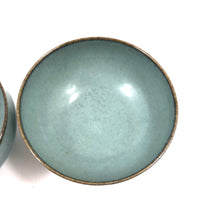 Edwin and Mary Scheier Elegant Pair of Footed Pale Blue Bowls, c. 1950s