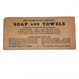 1920s Best Way Soap + Towels Wash Up Kit For Travelers, Complete!