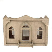 Folk Art White Painted Church with Removable Roof