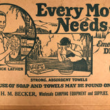 1920s Best Way Soap + Towels Wash Up Kit For Travelers, Complete!