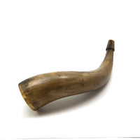 19th C. Carved Powder Horn of Samuel D. Lane, Hampton, New Hampshire, with Handwritten Text