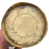 19th C. Carved Powder Horn of Samuel D. Lane, Hampton, New Hampshire, with Handwritten Text