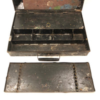 Antique Painter's Travel Box with Palette and Latching Compartments