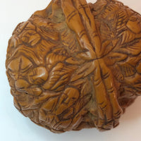 Chinese Hand-carved Walnut (Hadaio) with Monks and Leaves