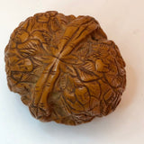 Chinese Hand-carved Walnut (Hadaio) with Monks and Leaves