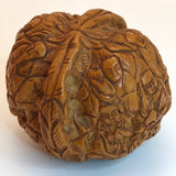 Chinese Hand-carved Walnut (Hadaio) with Monks and Leaves