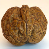 Chinese Hand-carved Walnut (Hadaio) with Monks and Leaves