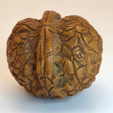 Chinese Hand-carved Walnut (Hadaio) with Monks and Leaves