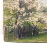 Painterly Old Oil on Canvas Springtime Painting