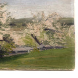 Painterly Old Oil on Canvas Springtime Painting