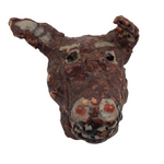 One of a Kind Papier Mache Dog Head