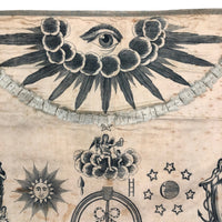 Very Rare, 1818 Early James T. Porter (Marked) Middletown, CT Masonic Grand Master Apron