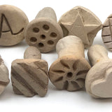 Handmade Clay Stamps - Lot of 9