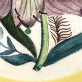 Pair of 1930s Cockcroft Hand-painted Floral Plates: Two Lilies