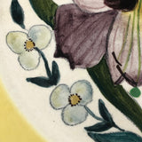 Pair of 1930s Cockcroft Hand-painted Floral Plates: Two Lilies