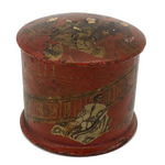 Japanese Papier Mache Lacquer Box with Interior Scenes