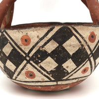 Lovely c. 1920s Isleta Pueblo Pottery Basket