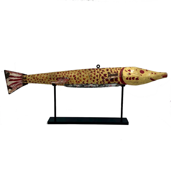 SOLD (JL) Amazing, Giant Old Folk Art Ice Fishing Decoy with Stand –  critical EYE Finds